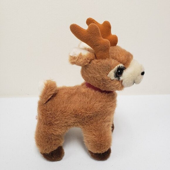 Russ Berrie Starlight Reindeer Eyelashes Christmas Holiday Vintage Korea Plush - Picture 2 of 14